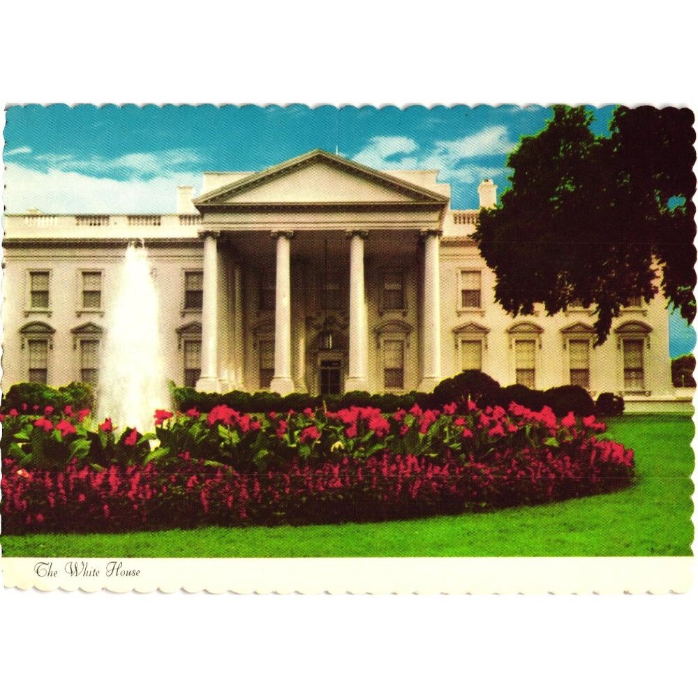 Vintage White House Postcard USA 13c Distributed By L.B. Prince Co